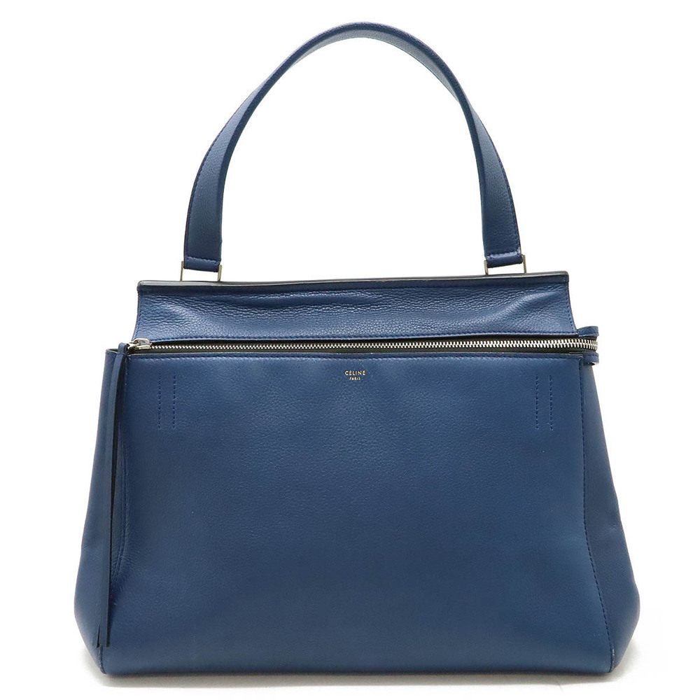 Celine 2way Shoulder Bag Hobo Leather Blue
